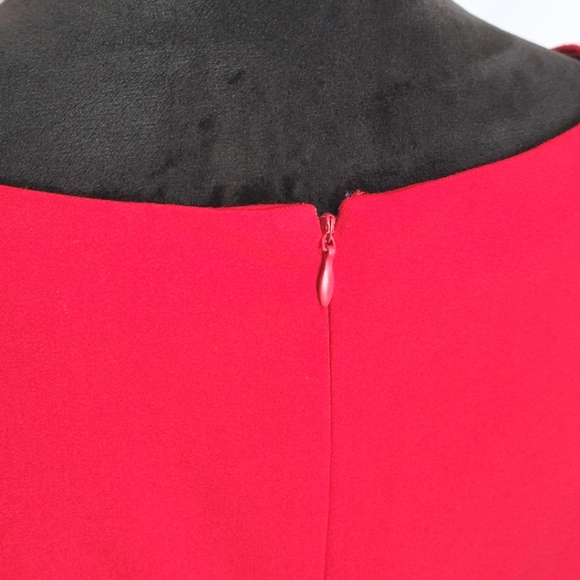 Marc New York Bright Red Fit and Flair Dress Size 12  #360 - Picture 3 of 8